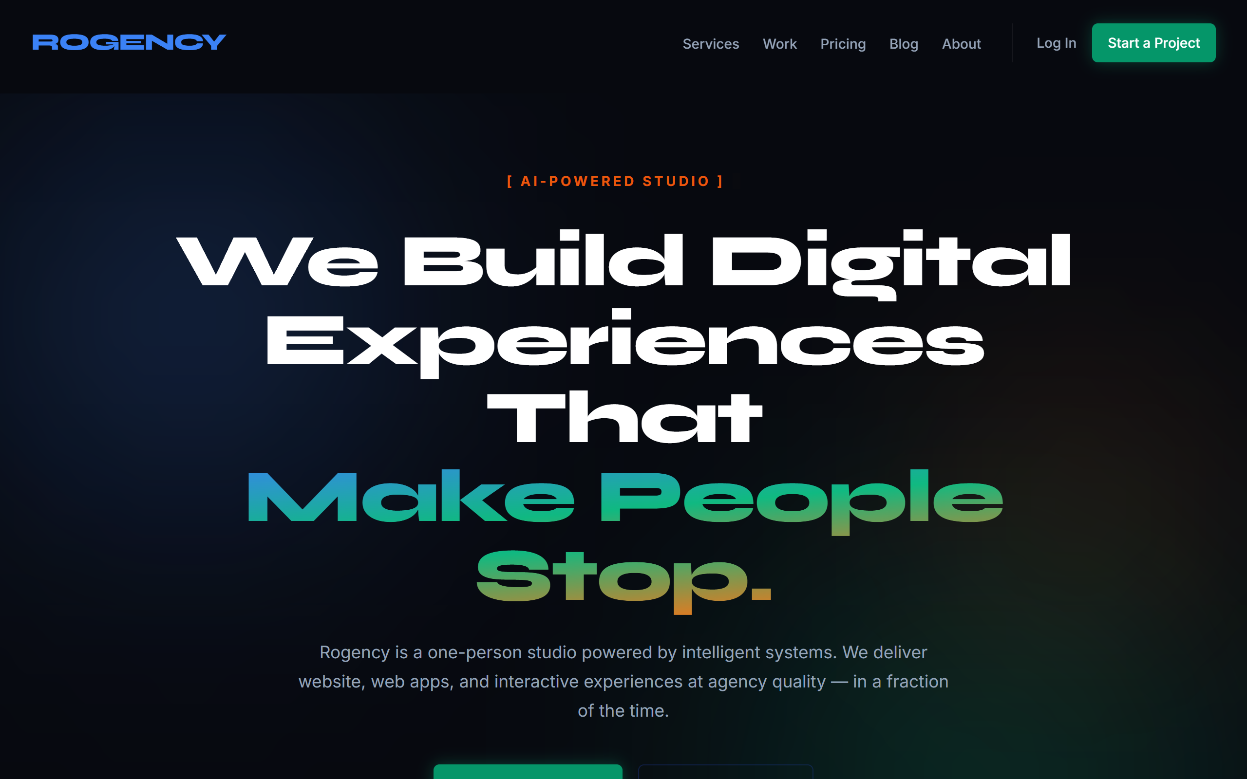 RoGency — AI Web Dev Studio
